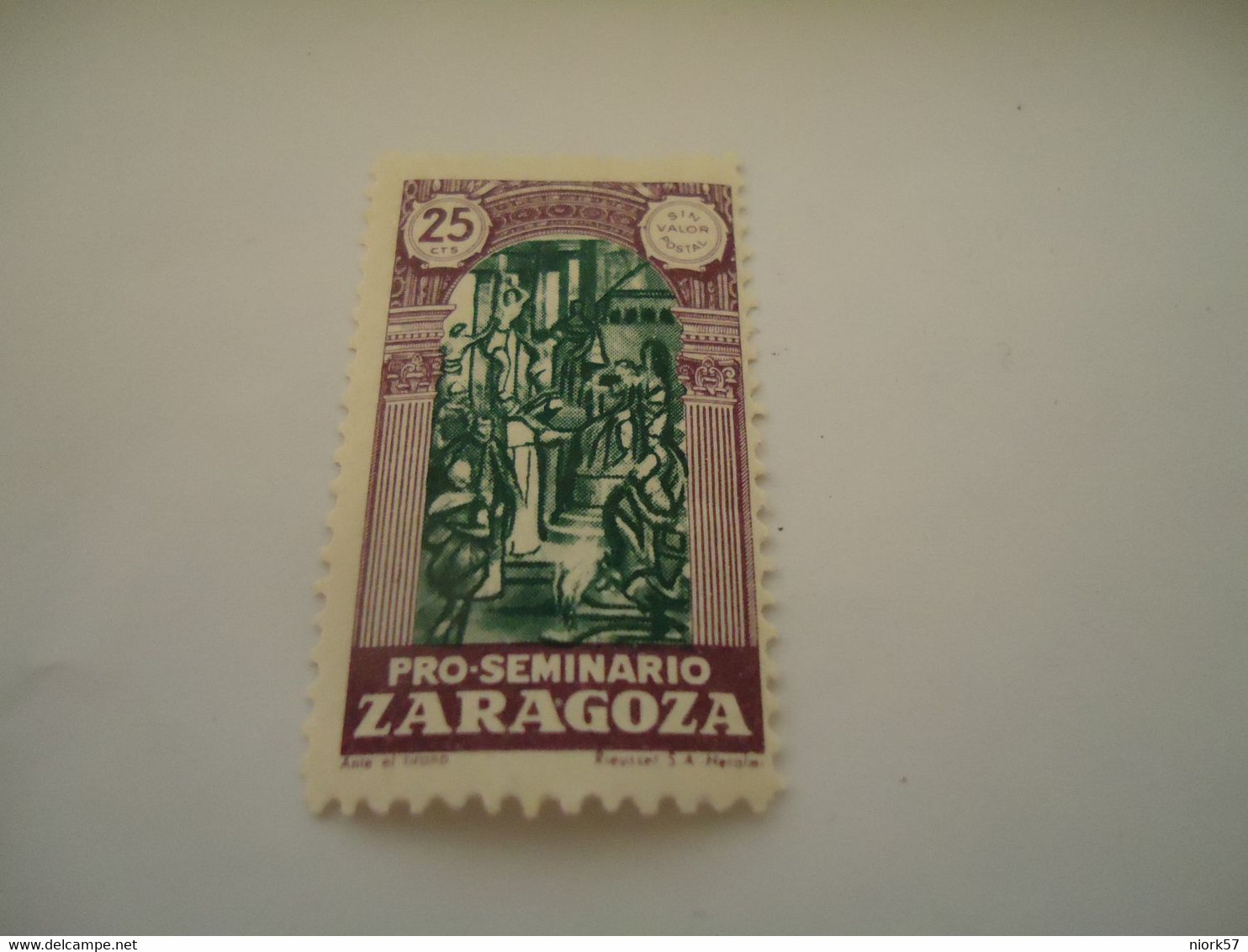 ZARAGOZA   SPAIN  ESPAÑA PRO-SEMINARIO ZARAGOZA. MLN  STAMPS - Franchigia Militare