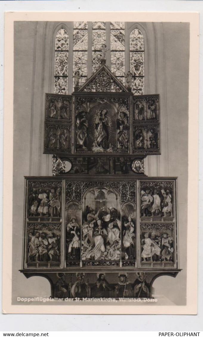 0-1930 WITTSTOCK / Dosse, St. Marienkirche, Doppelflügelaltar - Wittstock