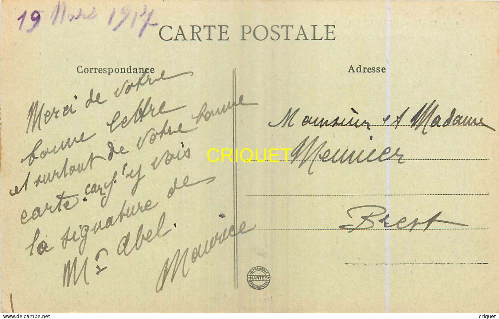 79 Airvault, Le Chateau De Soulièvre, Carte Pas Très Courante Affranchie 1917 - Airvault