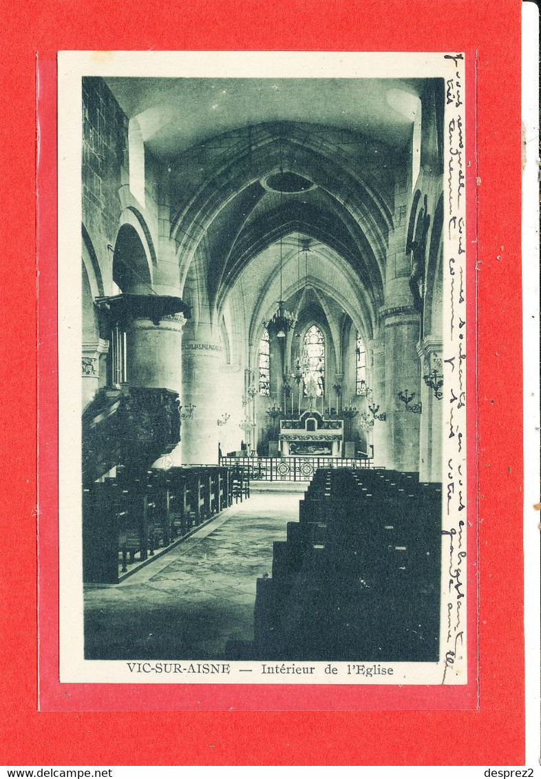 02 VIC Sur AISNE Intérieur De L ' Eglise - Vic Sur Aisne