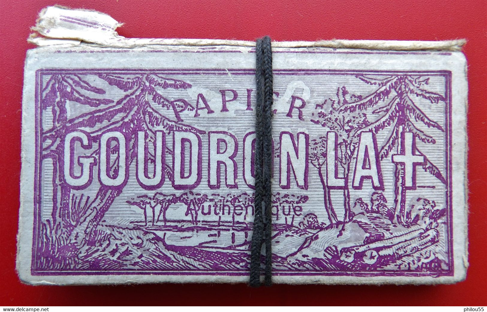 Ancien Carnet De Feuilles A Cigarettes "GOUDRON LA + Lacroix Fils" - Autres & Non Classés