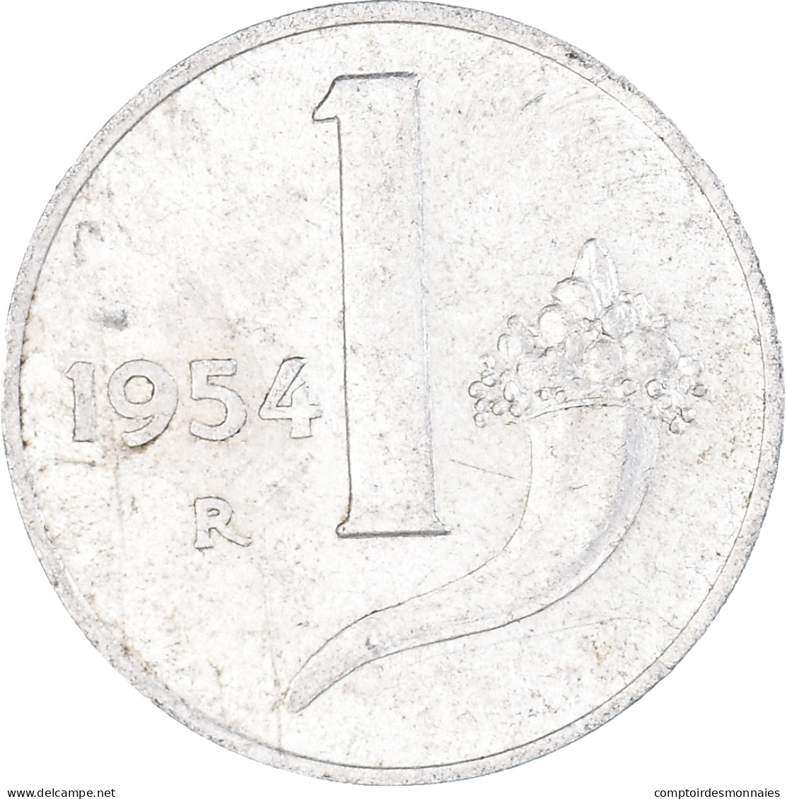 Monnaie, Italie, Lira, 1954 - 1 Lira