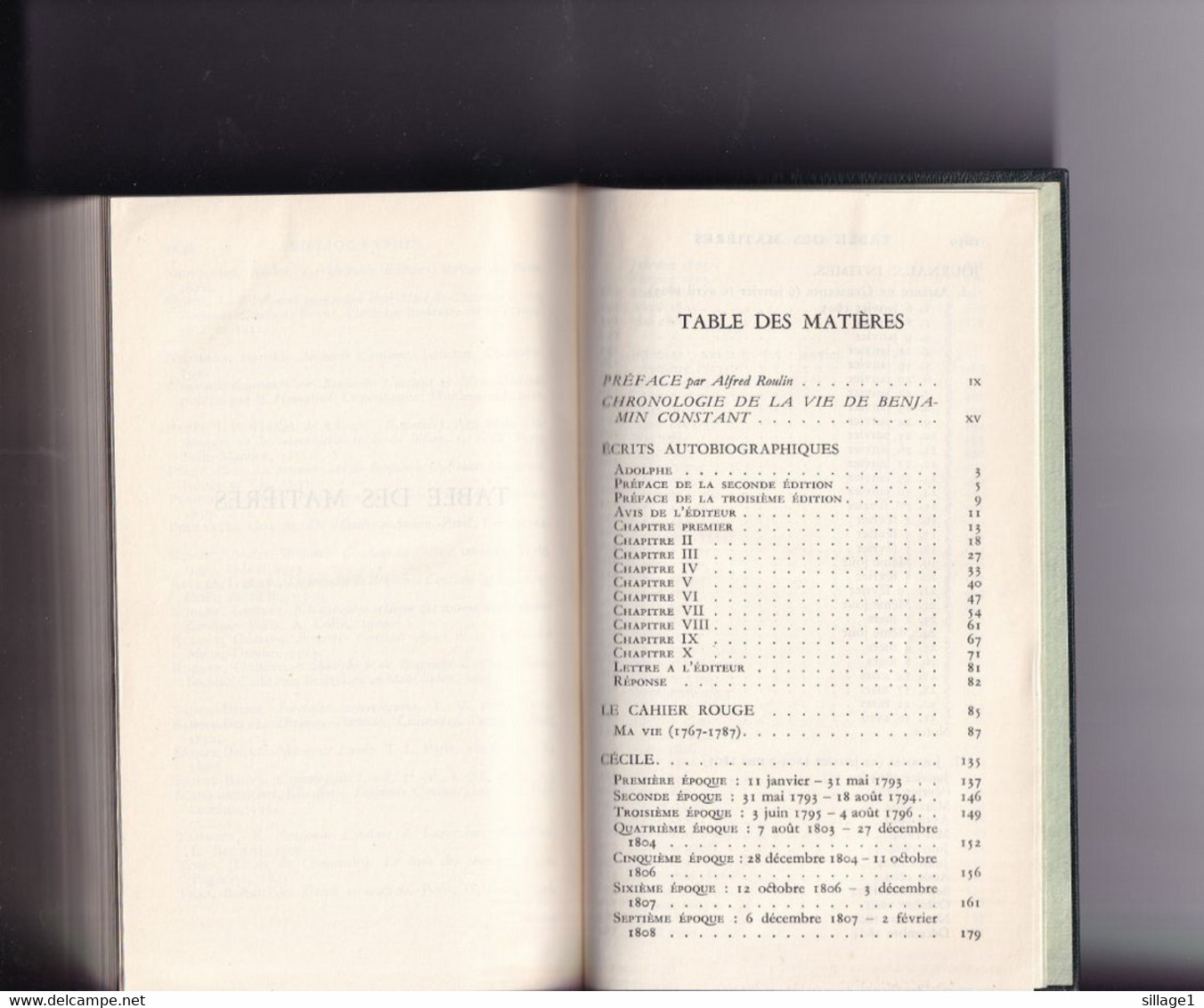 Benjamin CONSTANT Oeuvres La Bibliothèque De La Pléiade NRF 1964 TBE Rare N°123 De La Bibliothèque Jaquette Et Livre - La Pleiade