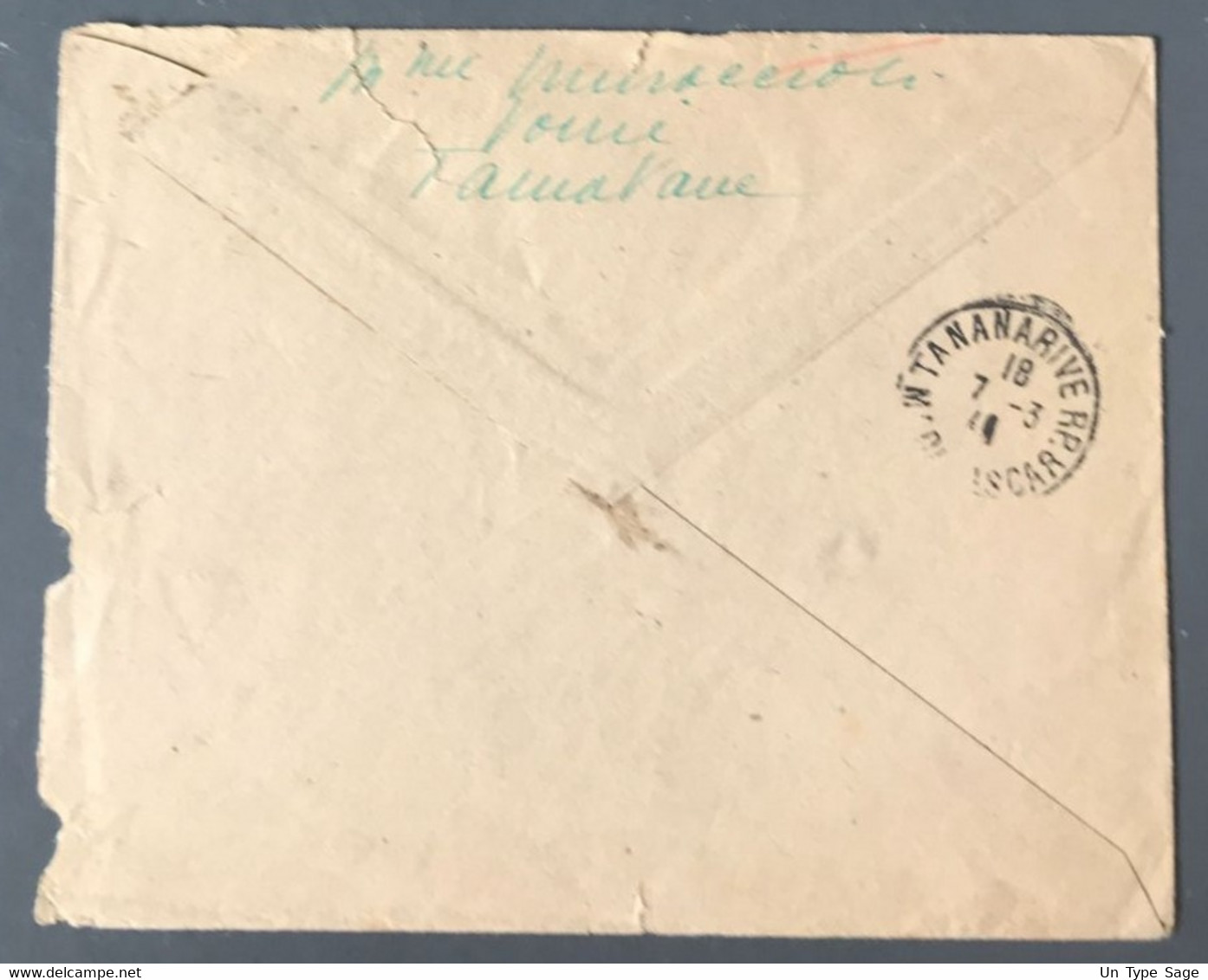 Madagascar Sur Enveloppe Affranchissement En Numéraire + TAD TAMATAVE 6.3.1944 - (B3050) - Storia Postale