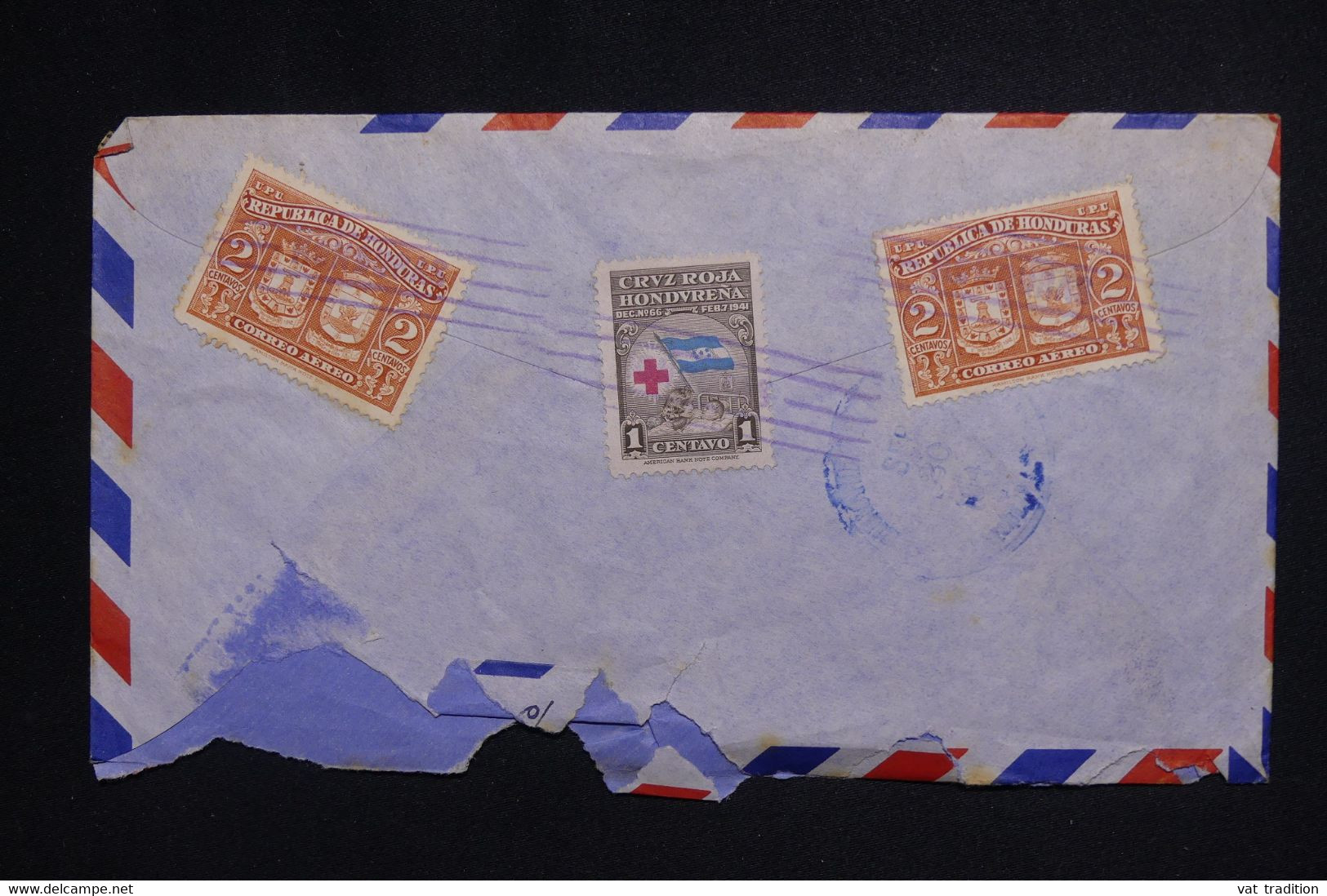 HONDURAS - Enveloppe Par Avion Pour La France En 1947, Affranchissement Recto Et Verso - L 126249 - Honduras