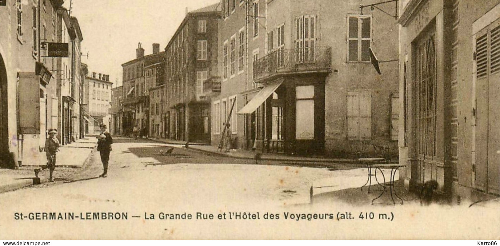 St Germain Lembron * Débit De Tabac Tabacs TABAC , La Grande Rue Et L'Hôtel Des Voyageurs * Auto Garage - Saint Germain Lembron