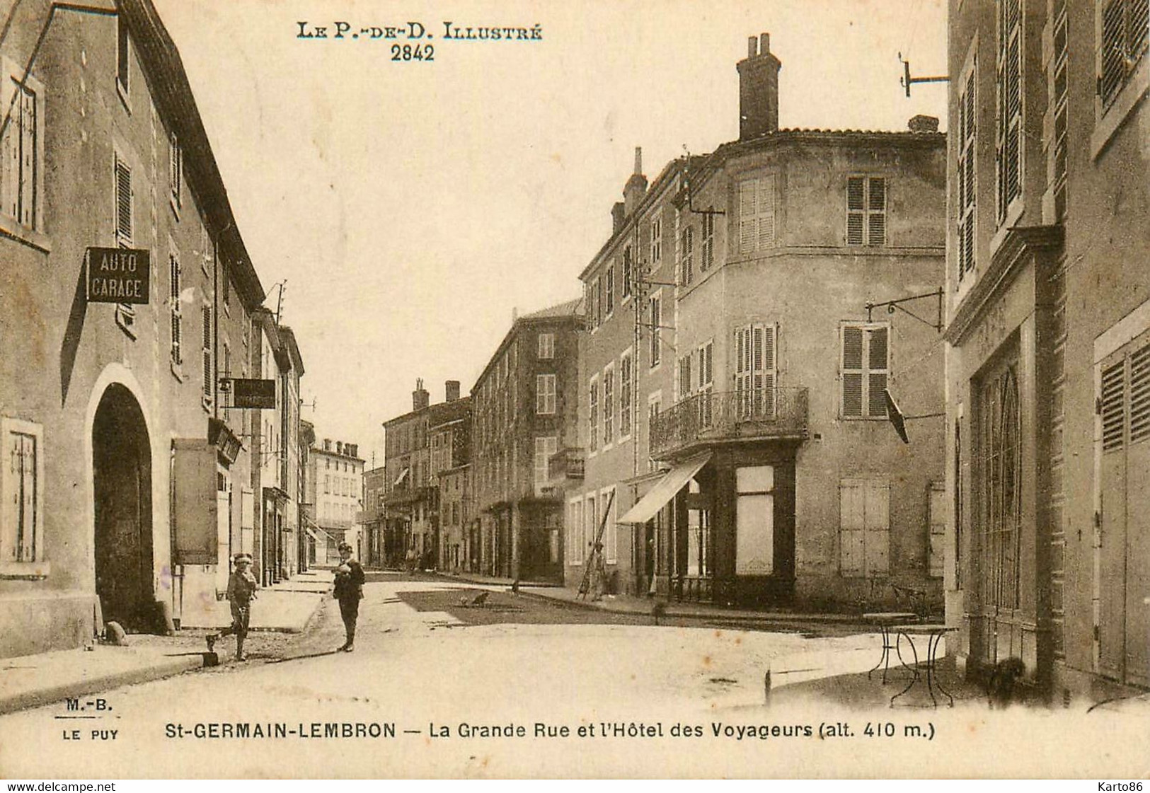 St Germain Lembron * Débit De Tabac Tabacs TABAC , La Grande Rue Et L'Hôtel Des Voyageurs * Auto Garage - Saint Germain Lembron