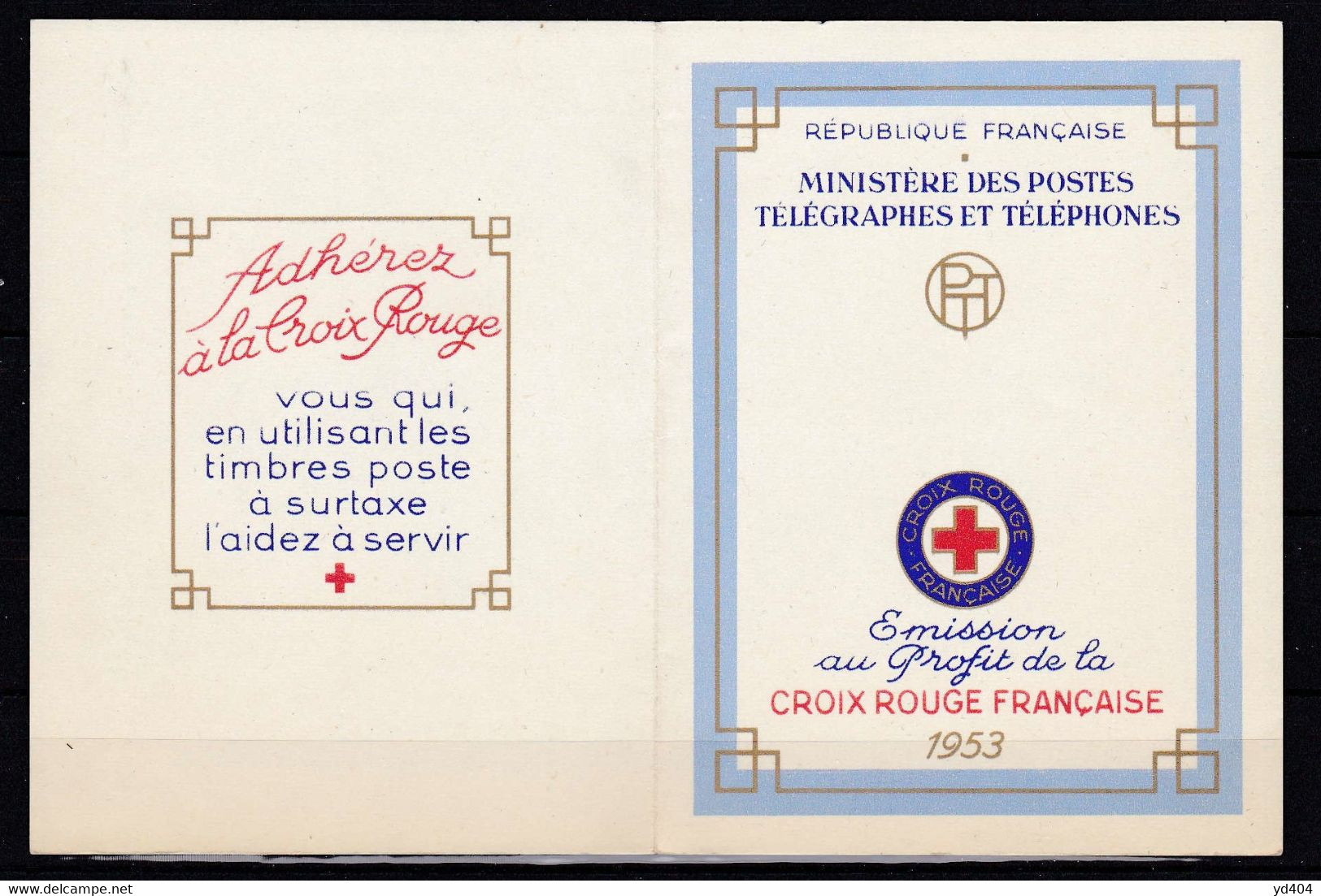 FR4401 - FRANCE - CARNETS CROIX-ROUGE - 1953 - Y&T # 2002 MNH 160 € - Rotes Kreuz