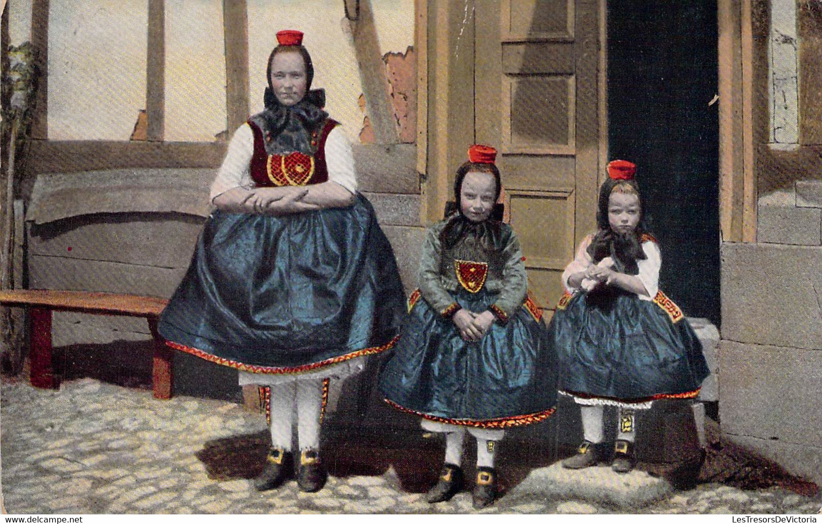 CPA - ENFANT - Enfants En Costume De Hesse - Colorisée - Moselle - Gruppi Di Bambini & Famiglie