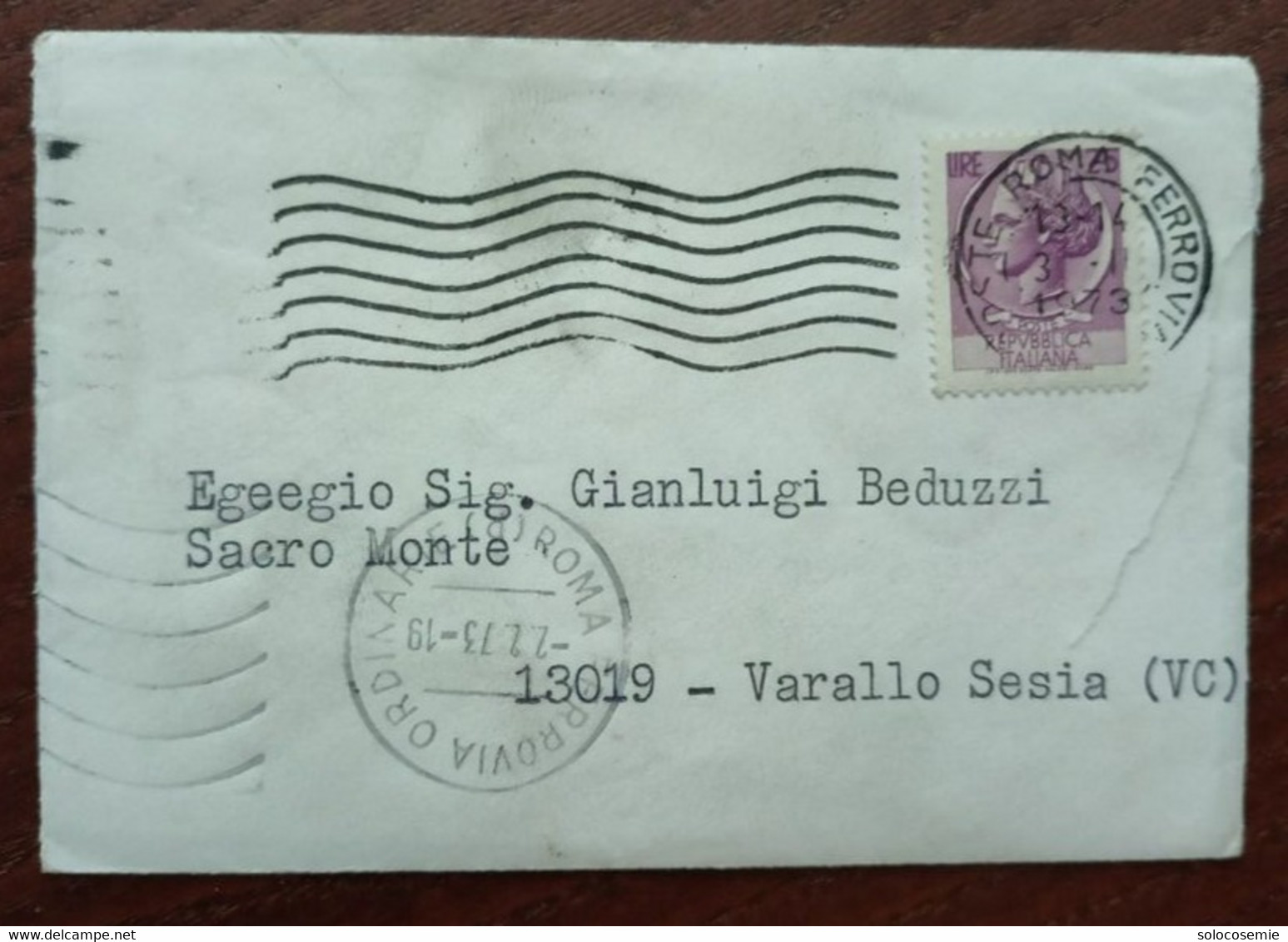 A.S. Roma - Biglietto Auguri Datato 2/2/1973 - Handtekening