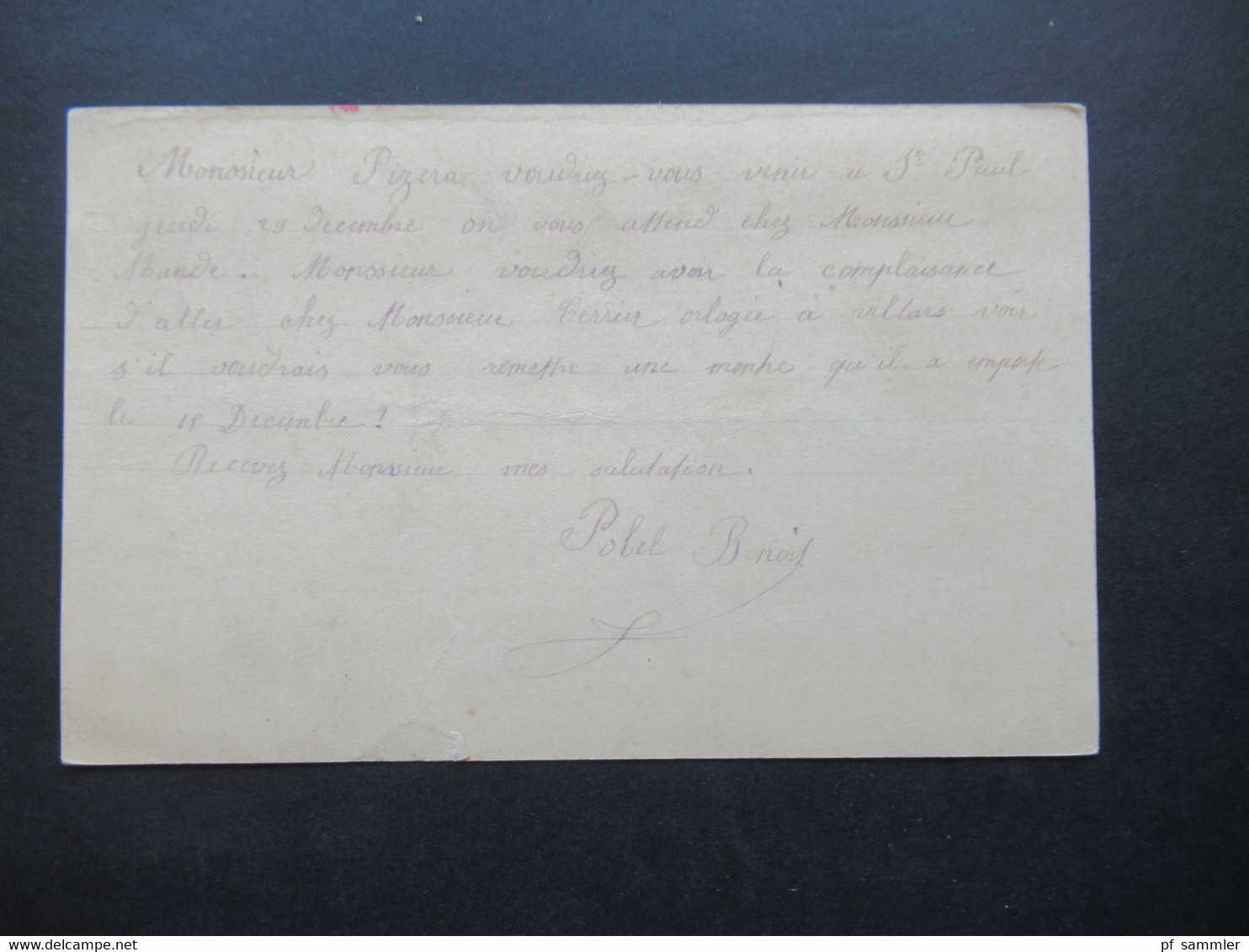 Frankreich 28.12.1887 Sage Ganzsache 3 Verschiedene Stempel St Paul De Varax, Villars Les Dombes Und Bahnpost A Lyon - Prêts-à-marquer