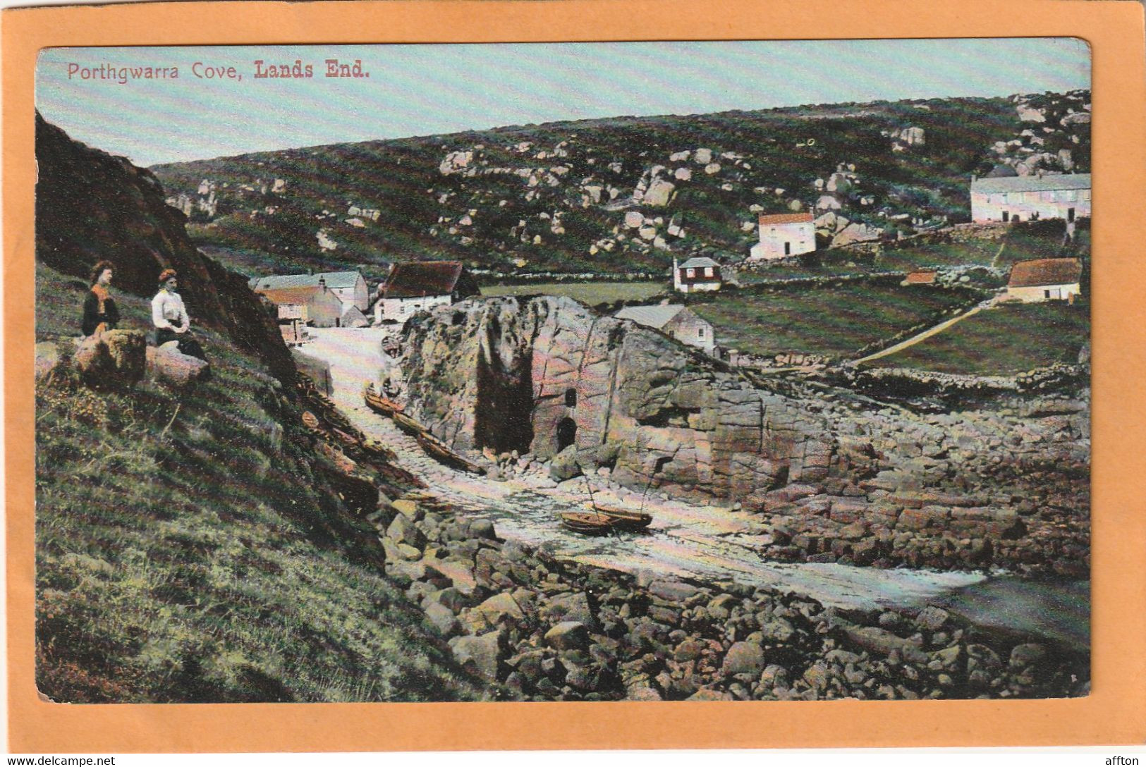 Porthgwarra Cove UK 1906 Postcard - Land's End