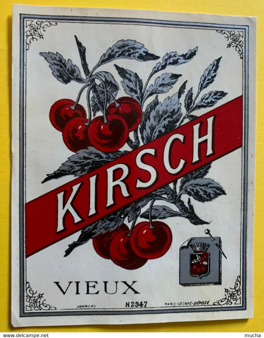 19784 -  Ancienne étiquette Kirsch Vieux - Alcohols & Spirits