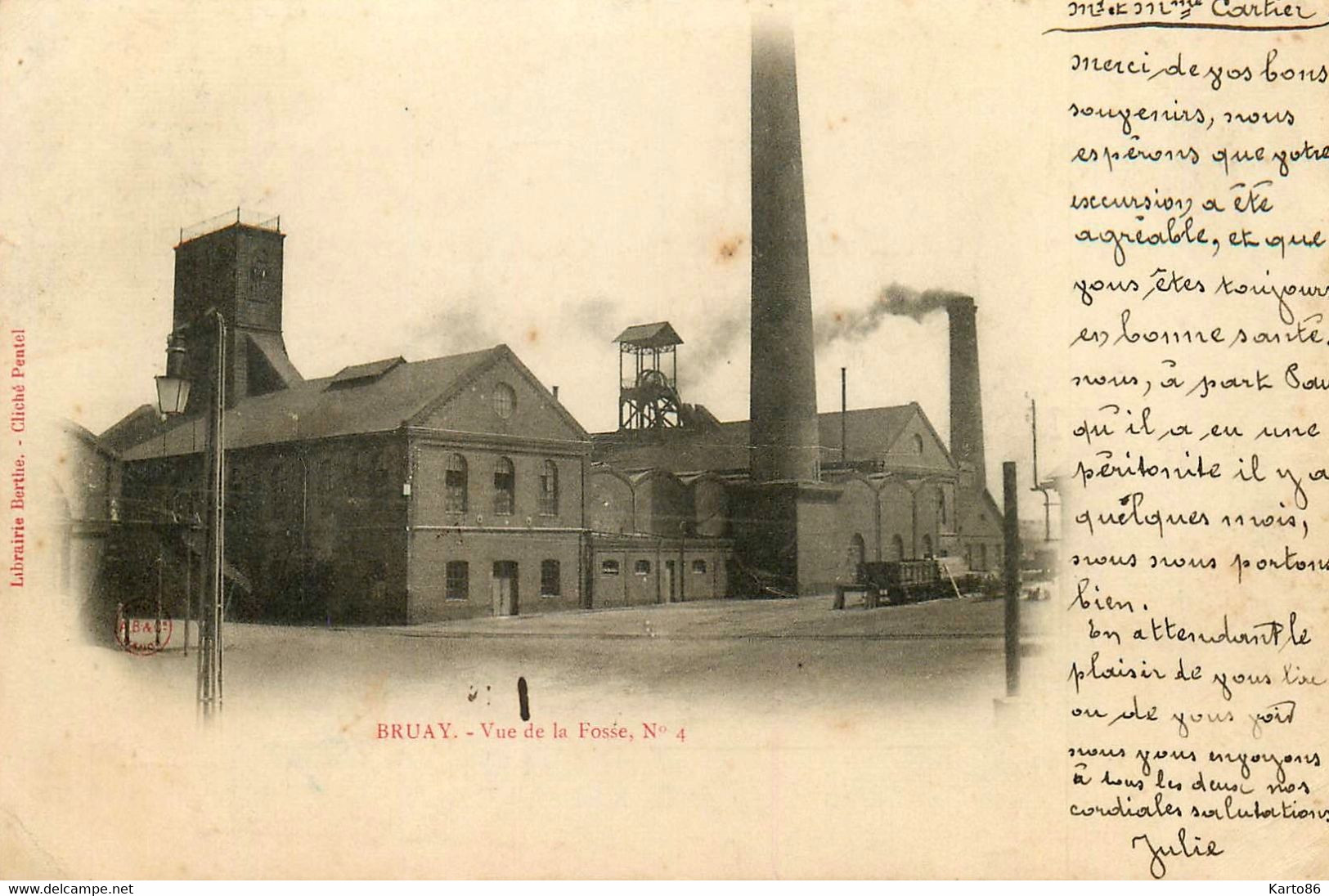 Bruay * 1903 * Vue De La Fosse N°4 * Thème Mine Mines Puits - Bruay Sur Escaut