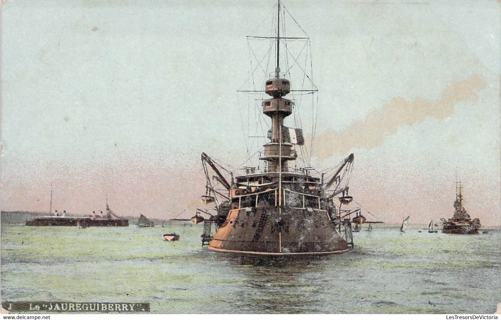 CPA - Marine Nationale Française - LE JAUREGUIBERRY - Colorisée - Bateau - Navire De Guerre - Materiale