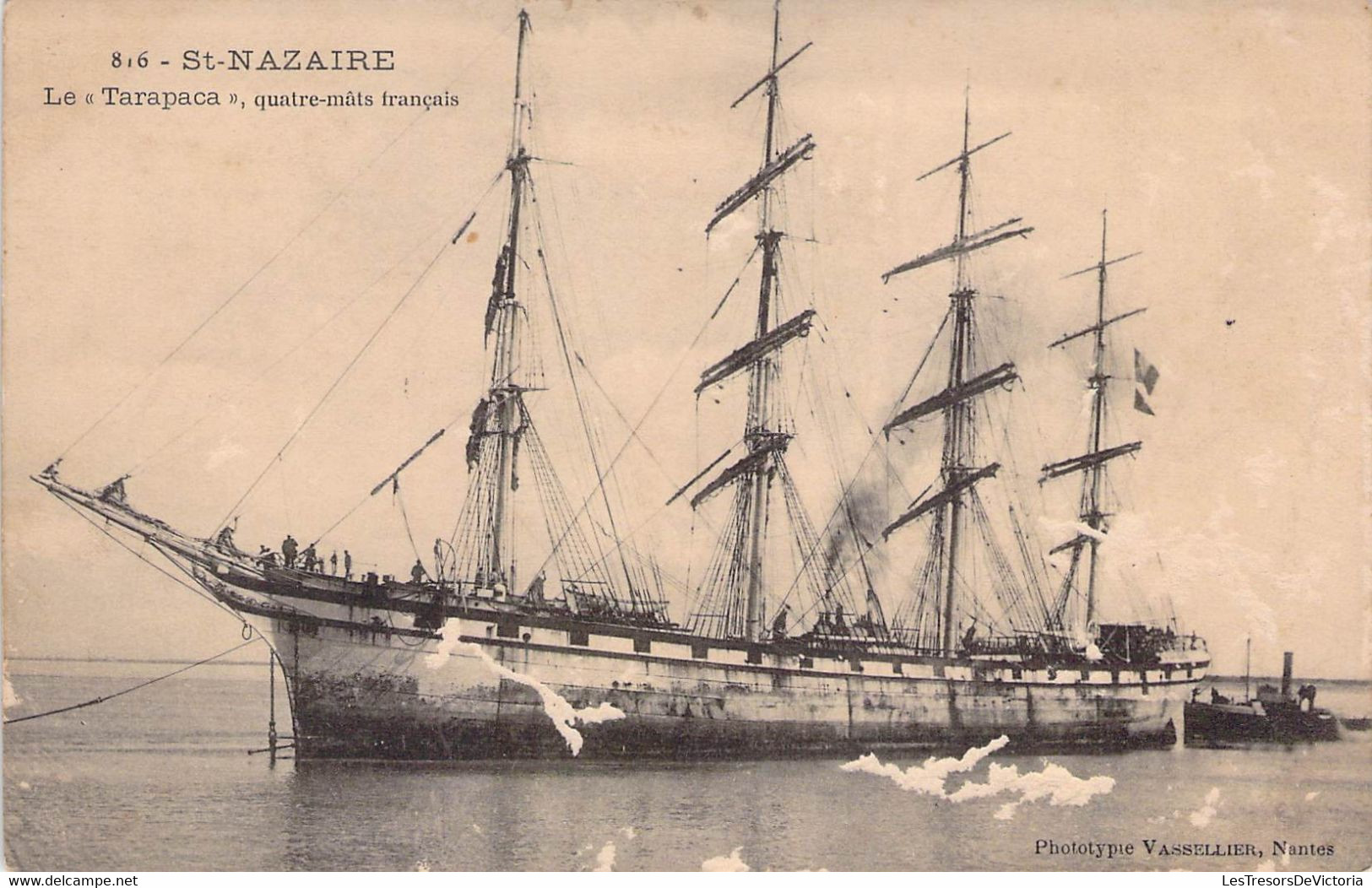 CPA - Bateau - St Nazaire - LE TARAPACA - Quatre Mâts Français - - Segelboote