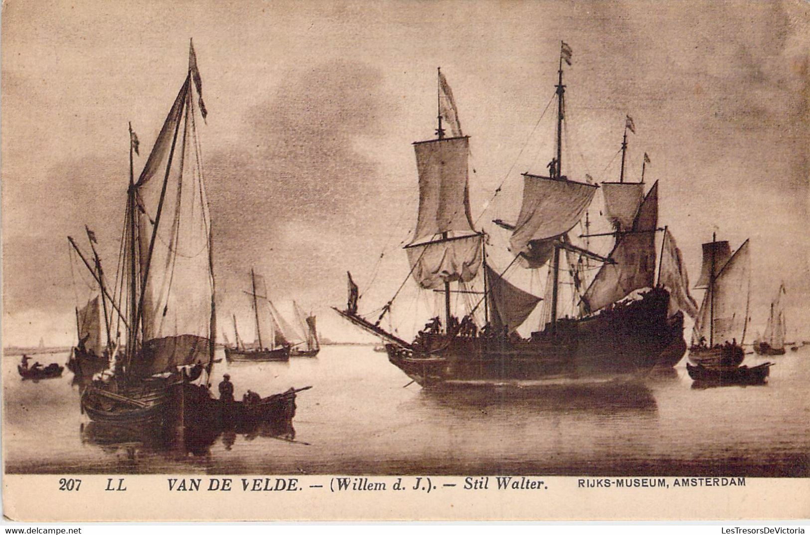 CPA - Bateau - Voiliers Sur Le Tableau VAN DE VELDE - Stil Walter - RIJKS MUSEUM - Segelboote