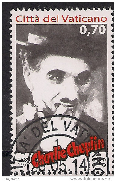 2014  Vatikan  Mi. 1813 Used  125° Anniverario Della Nascita  Carlie Chaplin - Used Stamps
