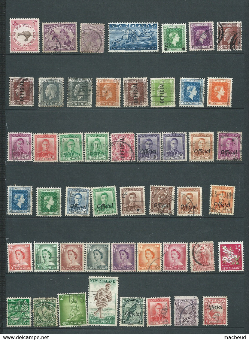 Nouvelle- Zelande  - Lot De 48 Timbres Oblitérés , Toutes époques Confondues  - Bip 13103 - Colecciones & Series