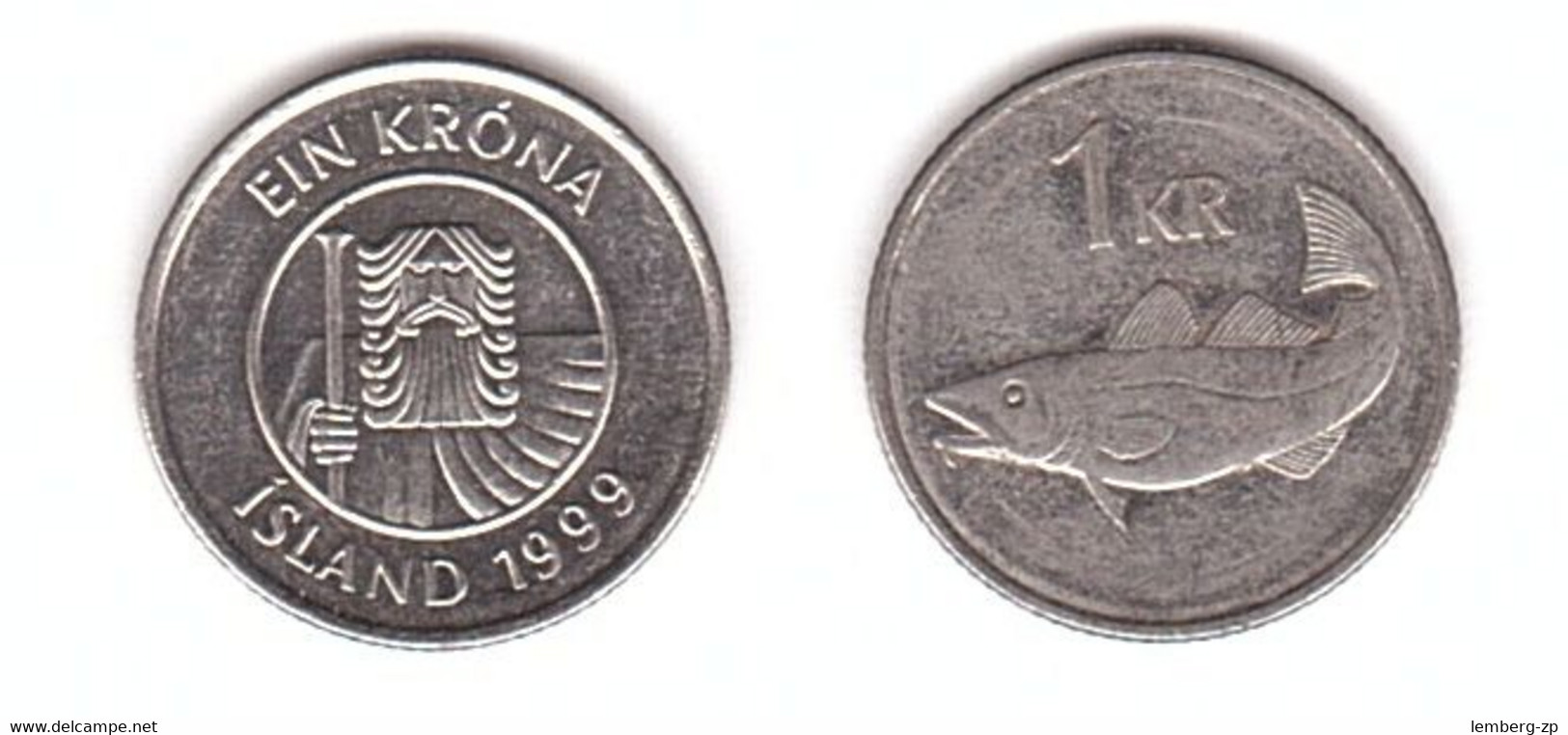 Iceland - 1 Kronur 1999 XF Lemberg-Zp - Islanda