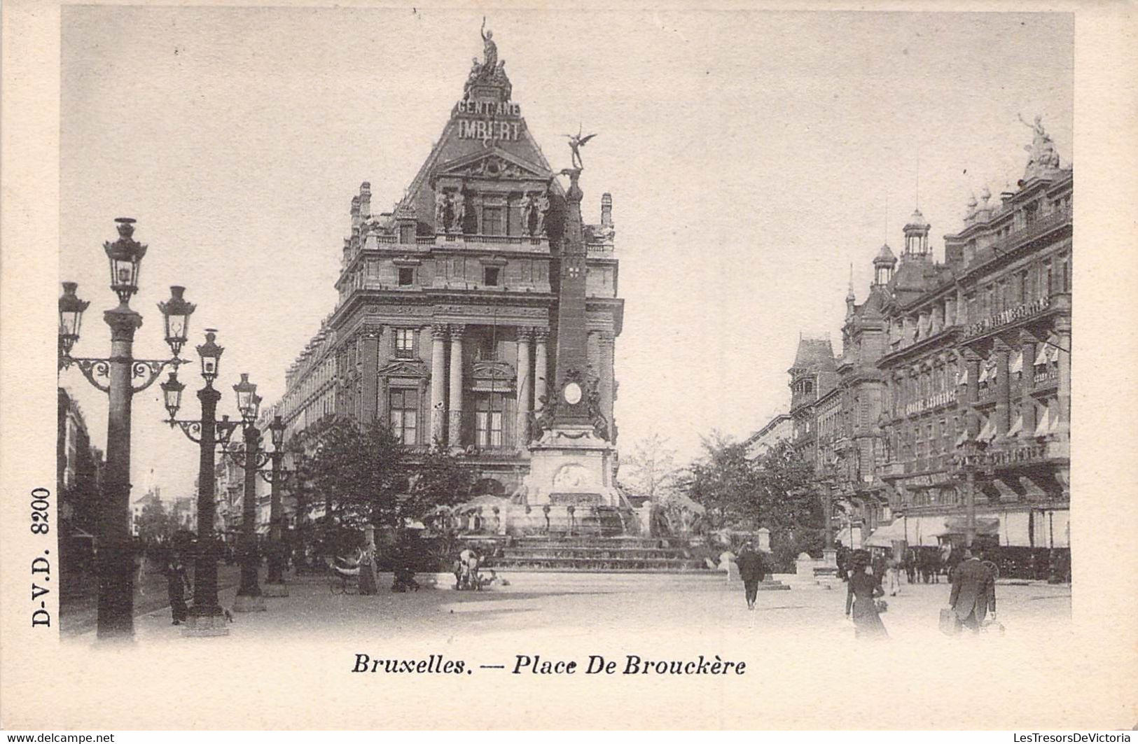 CPA - BELGIQUE - BRUXELLES - Place De Brouckère - Animée - Dos Non Divisé - Plazas