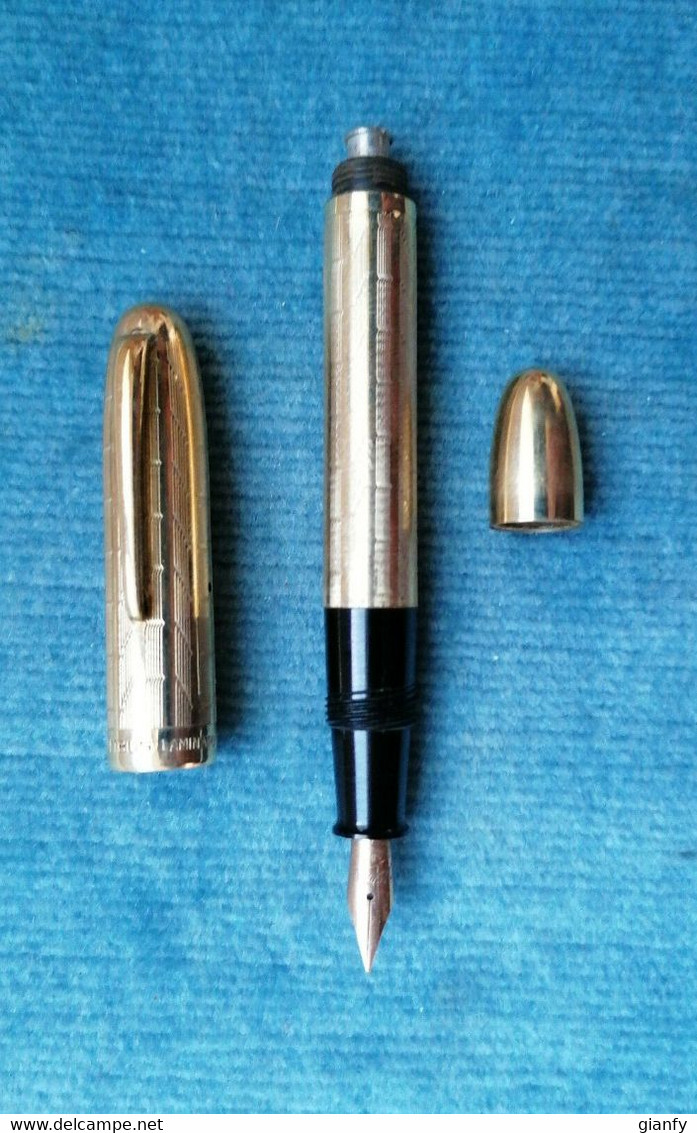 PENNA STILOGRAFICA & PORTAMINA COLUMBUS ORO 1950 FOUNTAIN PEN & PENCIL SET ITALY - Stylos