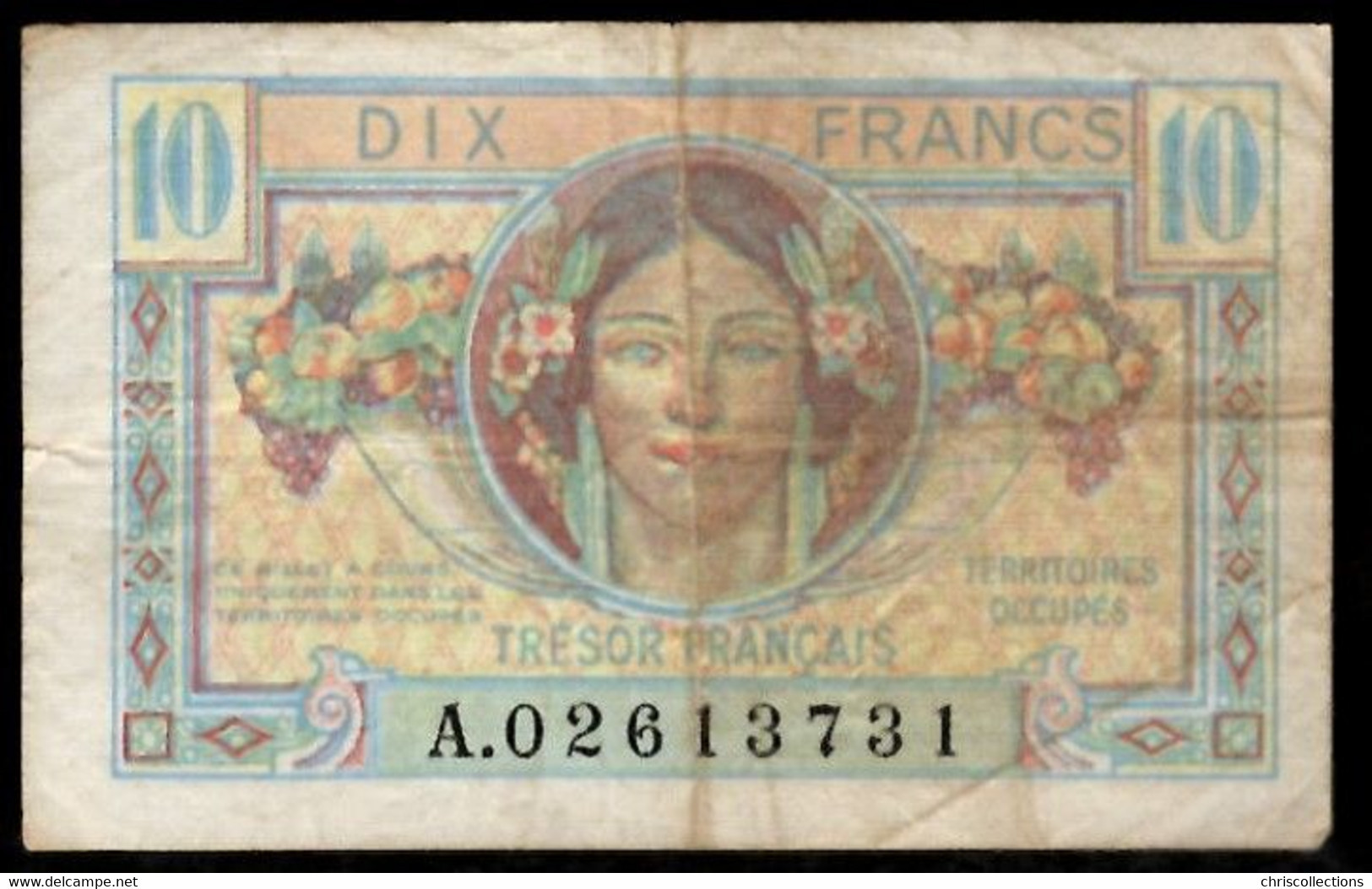 FRANCE - 10 Francs Trésor Français - Type 1947 - VF:30/1 - N° Du Billet : A.02613731 - Etat TB+ - 1947 Tesoro Francese