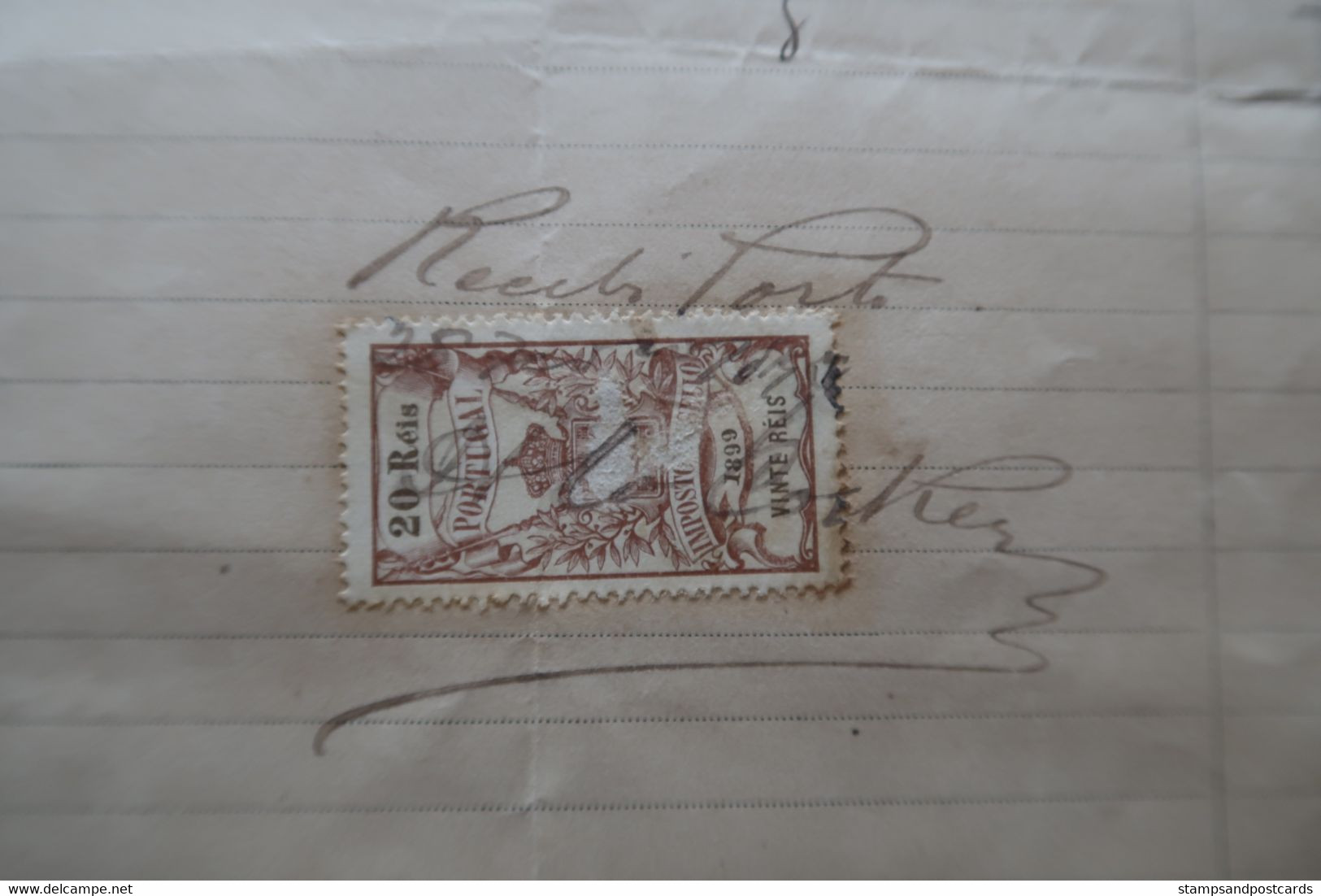 Portugal Facture 1899 Timbre Fiscal Location De Calèche Cheval Invoice Horse Carriage Hire Revenue Stamp - Cartas & Documentos