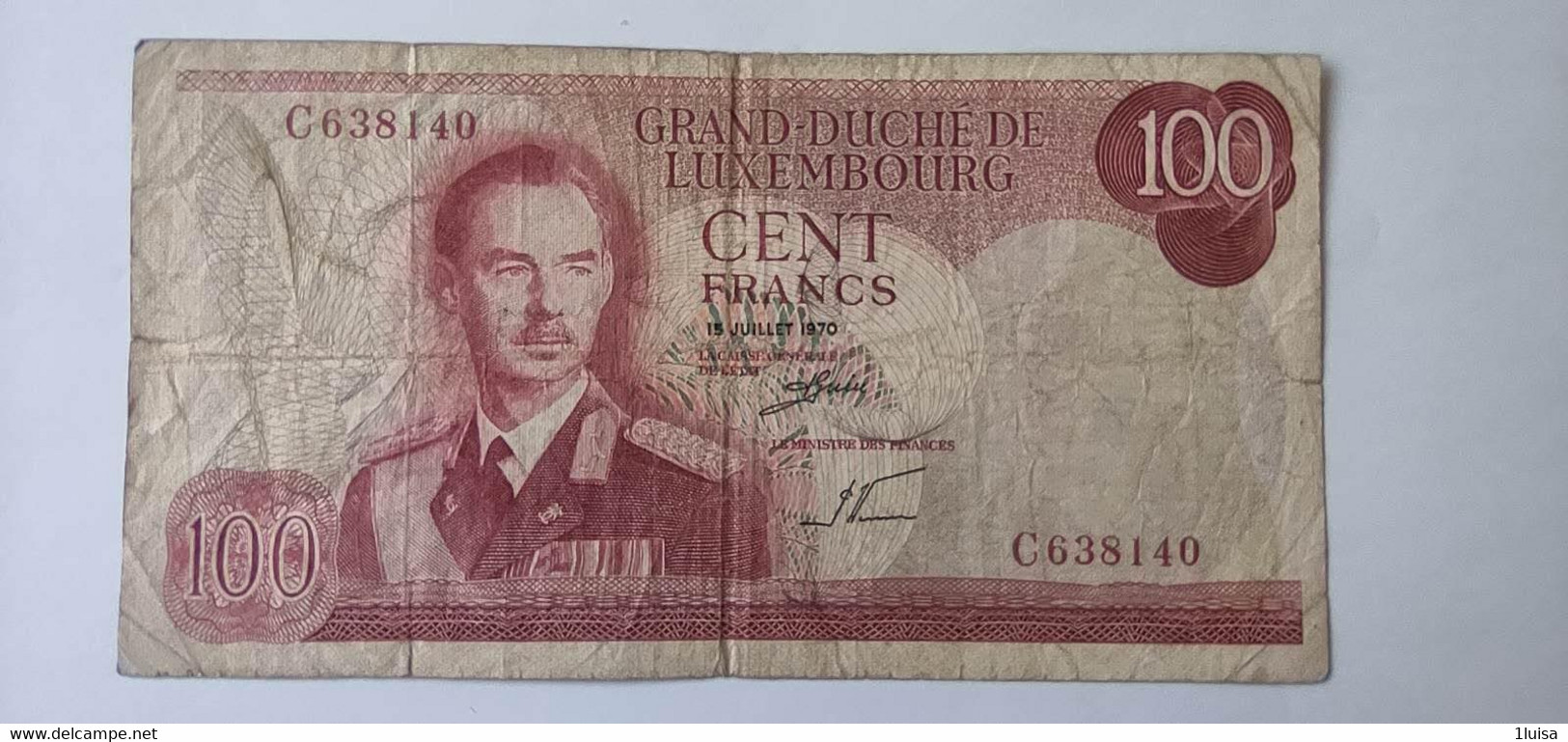 Lussemburgo 100 Francs 1970 - Lussemburgo