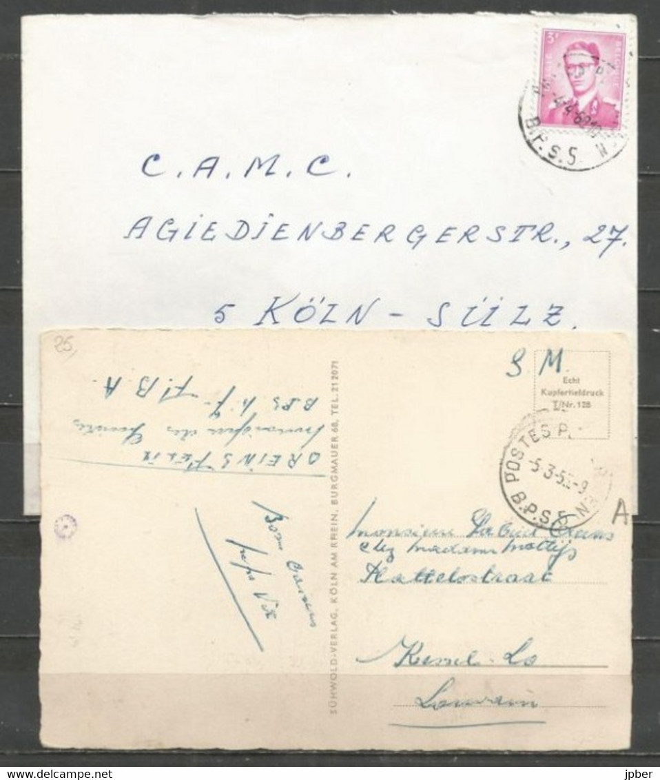 Belgique - Poste Militaire - Cachet "POSTES-POSTERIJEN B.P.S.5" Dont Différents Types Et Dates - Cartas & Documentos