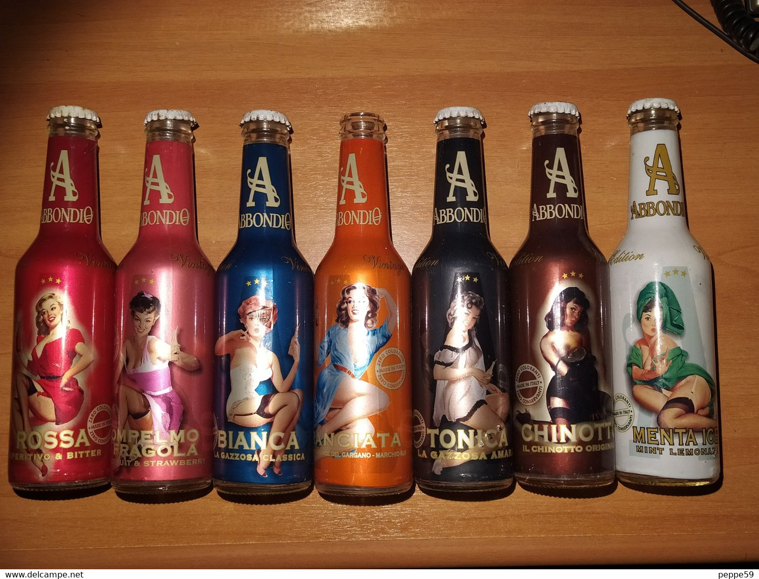 7 Bottiglie Abbondio - Pin UP (vuote) - Beer