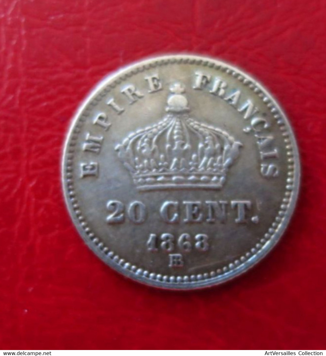 Argent - Second Empire - 20 Centimes 1868 BB - 15mm 1g TTB - 20 Centimes