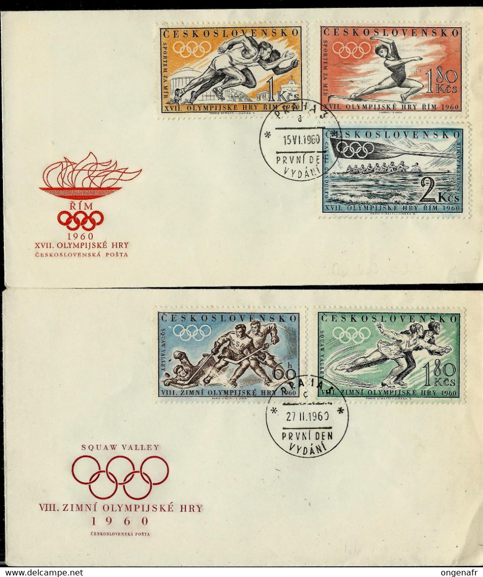 FDC De Tchécoslovaquie  Obl. 27/02/1960 - Invierno 1960: Squaw Valley