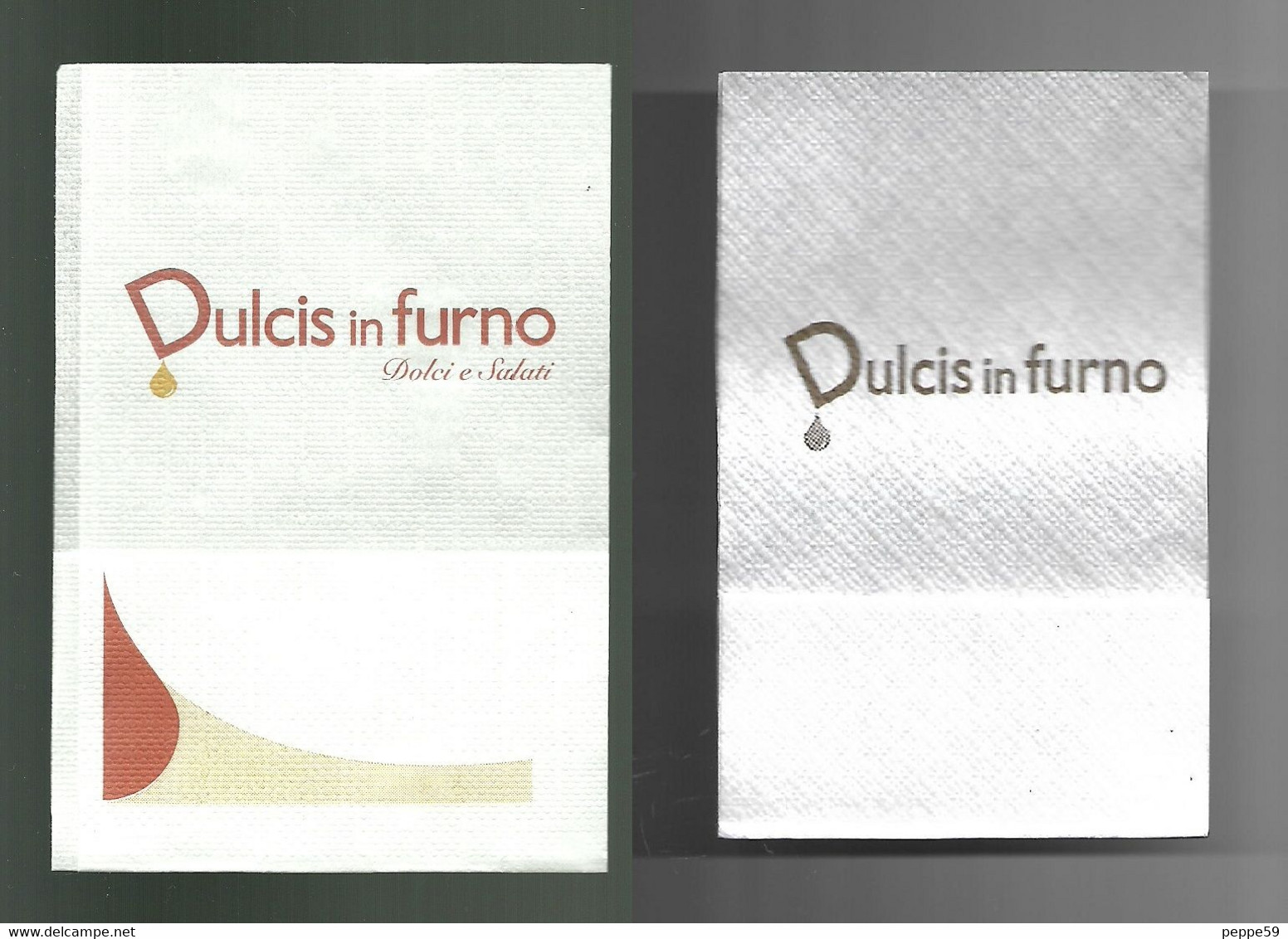 2 Tovagliolini Da Caffè - Dulcis In Furno - Company Logo Napkins