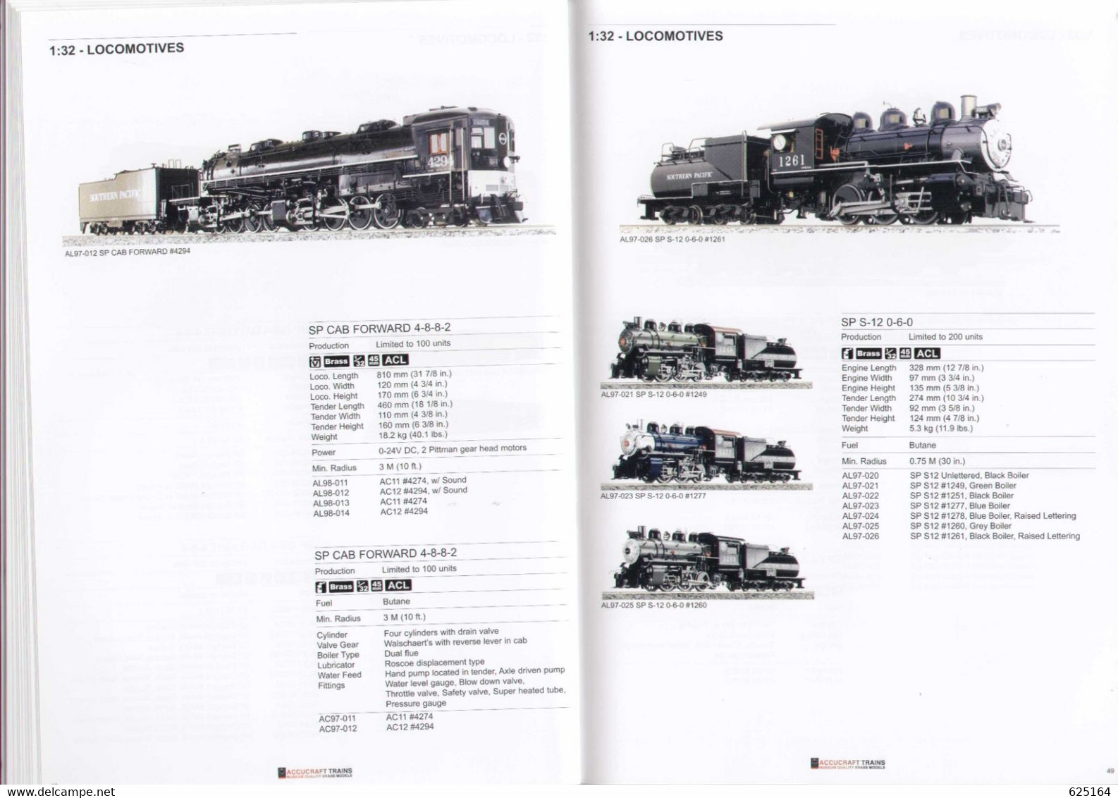 Catalogue ACCUCRAFT TRAINS 2008 Brass 1:32 Fn3 1:20,3 45 Mm.Gauge On3 On30 - Inglés