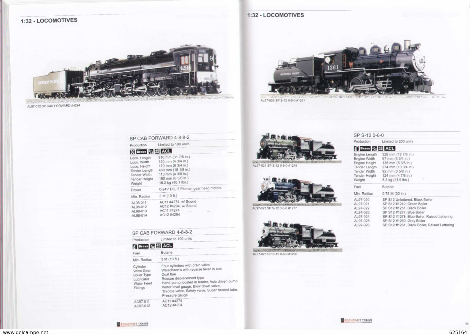 Catalogue ACCUCRAFT TRAINS 2008 Brass 1:32 Fn3 1:20,3 45 Mm.Gauge On3 On30 - Inglese