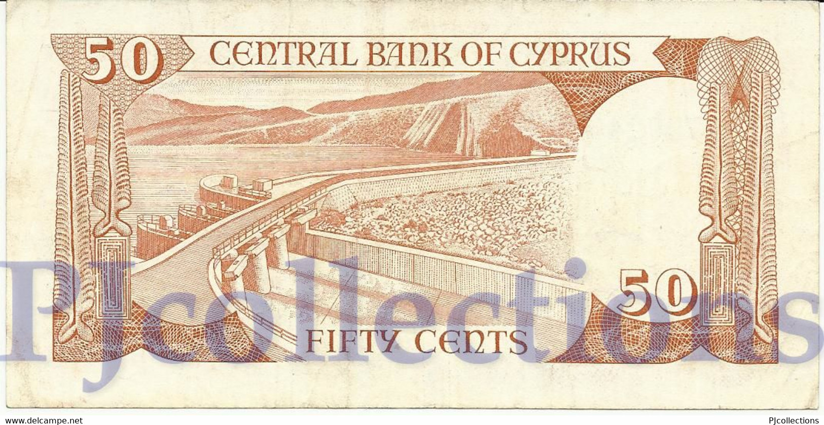 CYPRUS 50 CENTS 1989 PICK 52 XF - Chipre