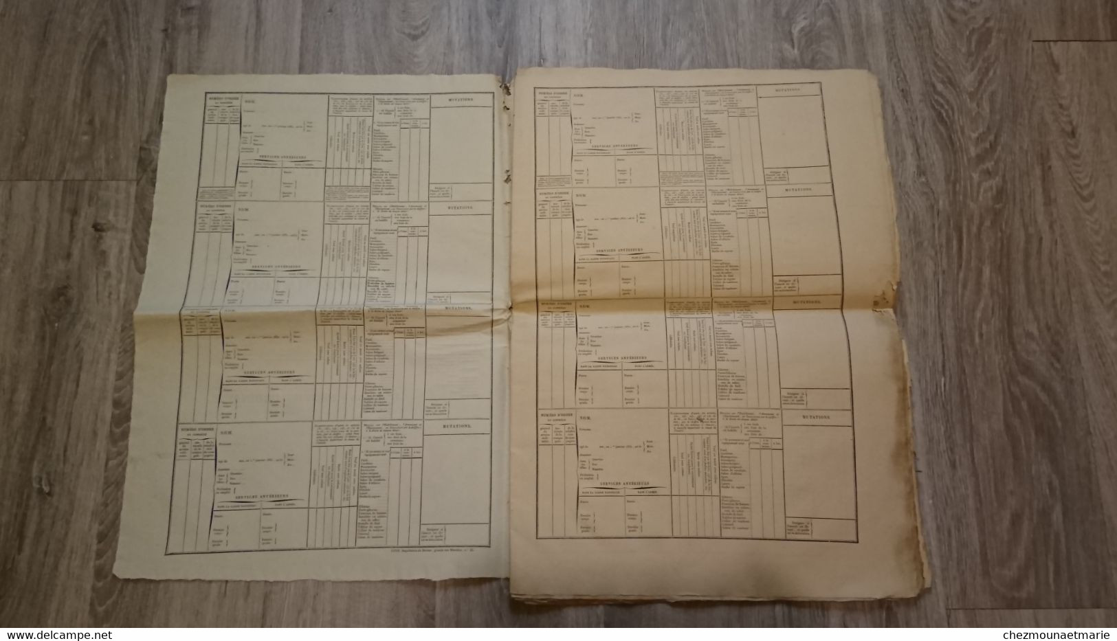 GARDE NATIONALE CONTROLE MATRICULE VIERGE 22 PAGES A COMPLETER TAILLE 54*37 CM - Historical Documents