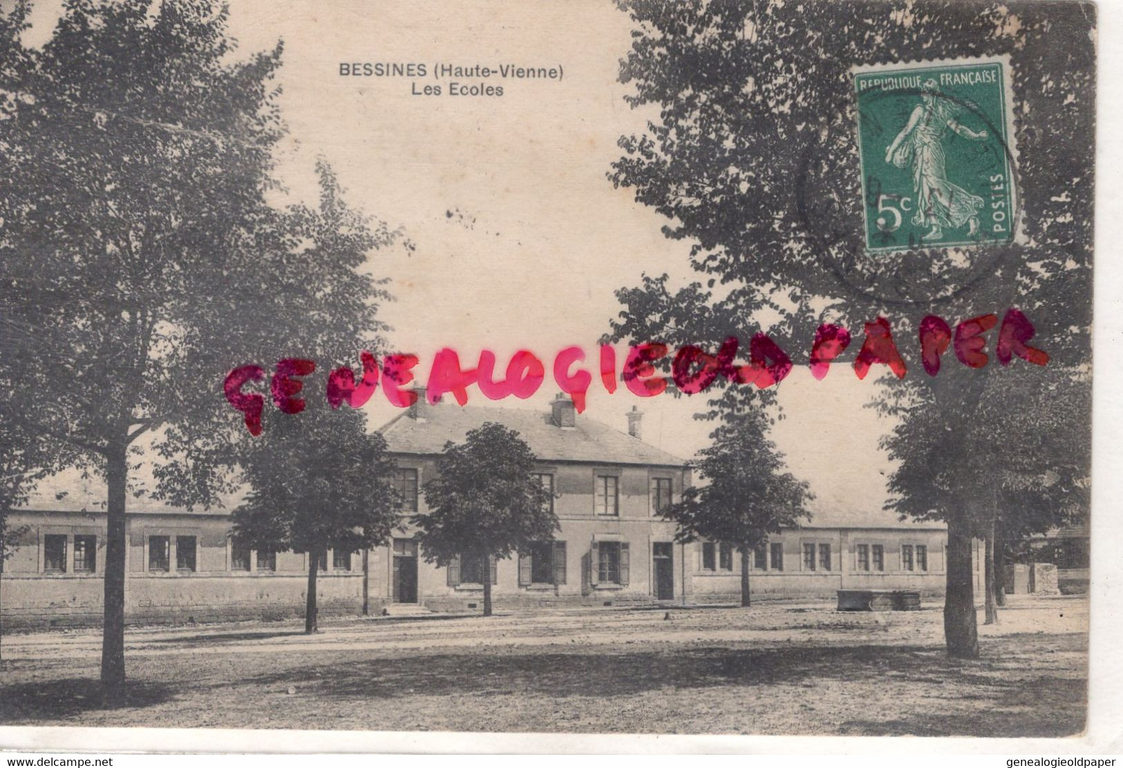 87- BESSINES SUR GARTEMPE- LES ECOLES  ECOLE  1910 - Bessines Sur Gartempe