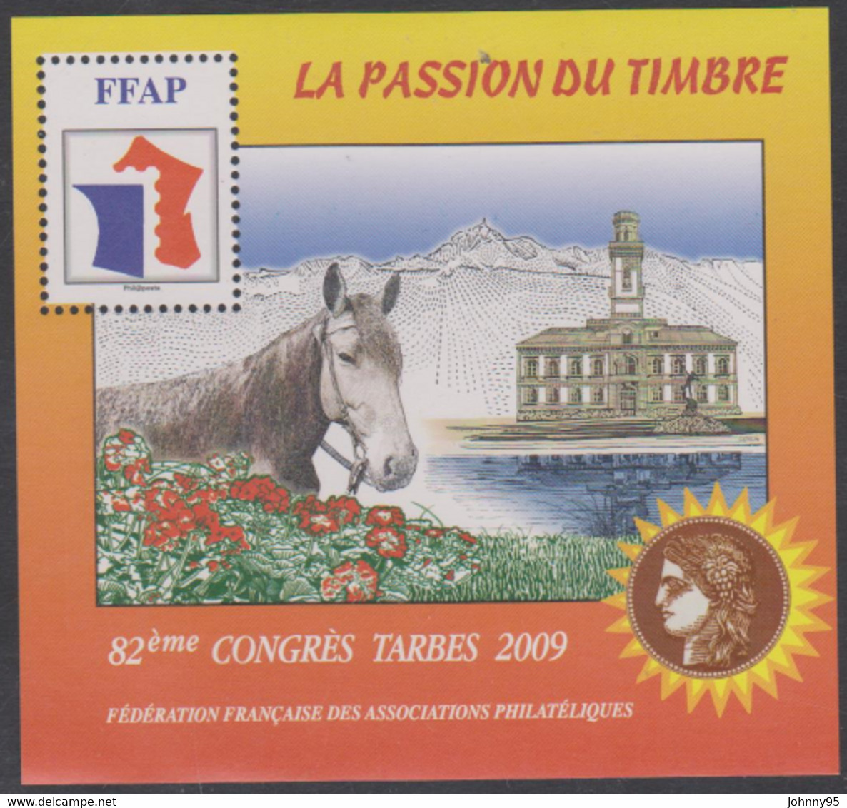 Année 2009 - Feuillet Souvenir De La FFAP - N° 3 - 82ème Congrès - Tarbes 2009 - FFAP