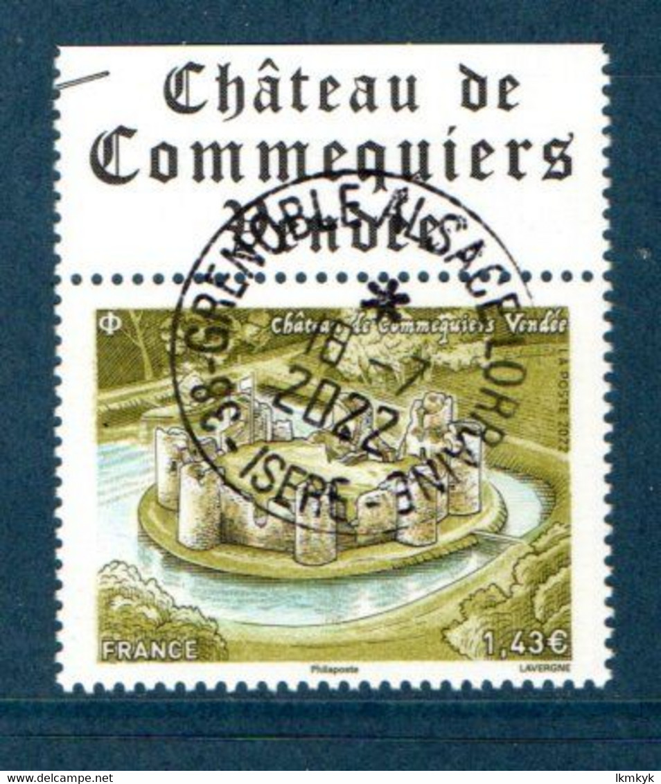 France 2022..Issu De La Mini Planche Chateau De Commequiers (Vendée).Cachet Rond Gomme D'origine - Usados