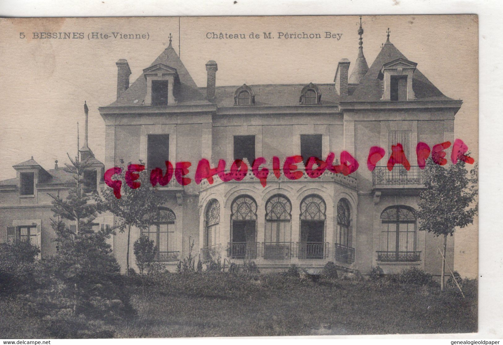 87- BESSINES SUR GARTEMPE- CHATEAU DE M. PERICHON BEY  1916 - Bessines Sur Gartempe