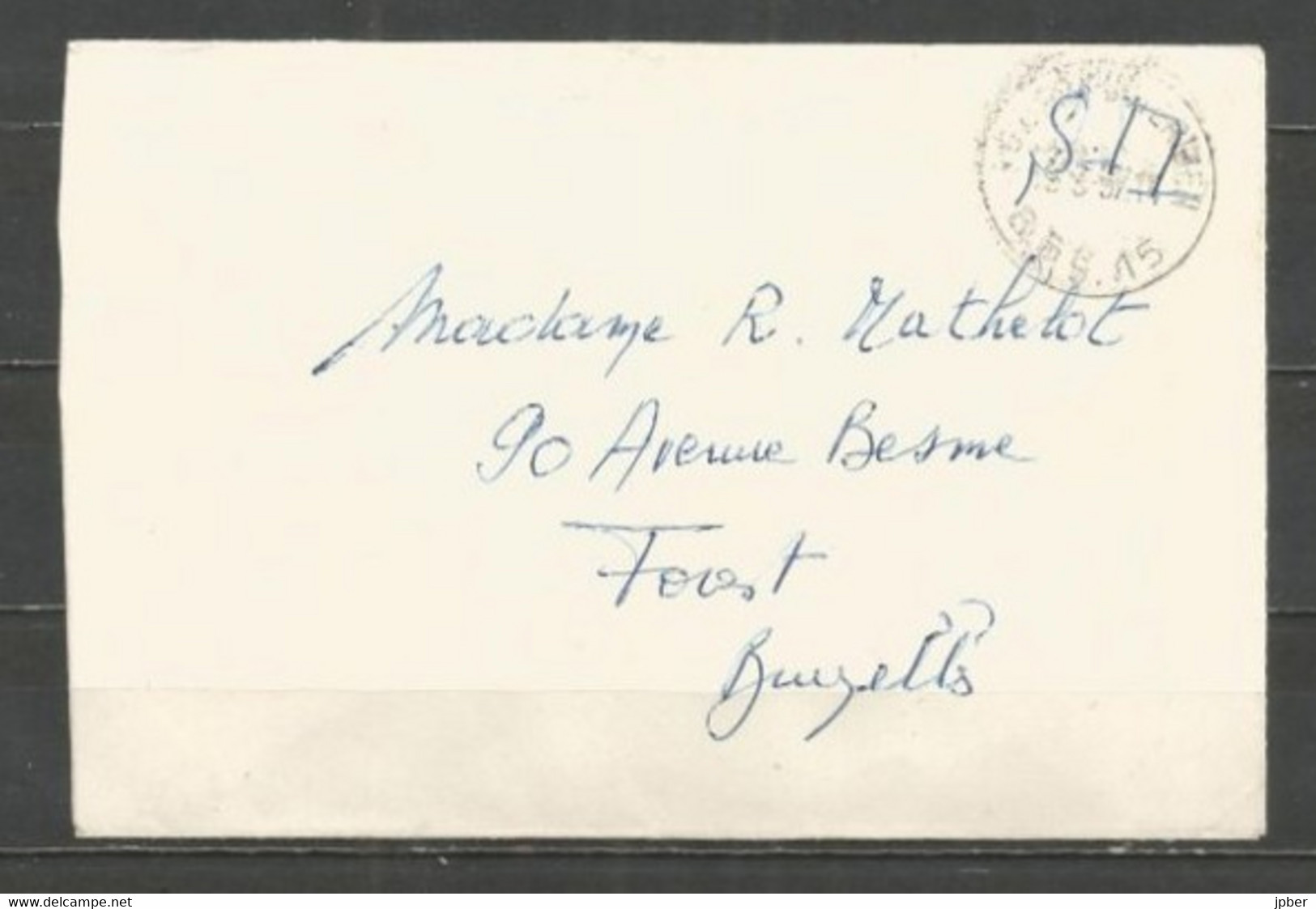 Belgique - Poste Militaire - Cachet "POSTES-POSTERIJEN B.P.S.15" - Cartas & Documentos