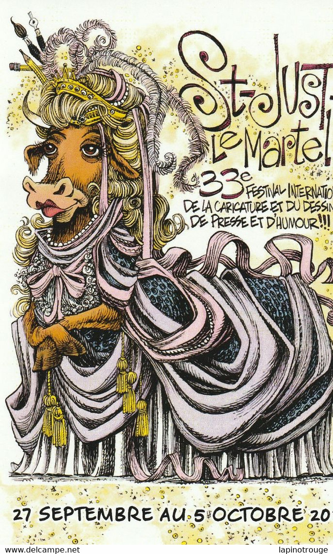 Etiquette Vin CAGLE Salon Dessin Humour Et Caricature St Just Le Martel 2014 - Arte Della Tavola