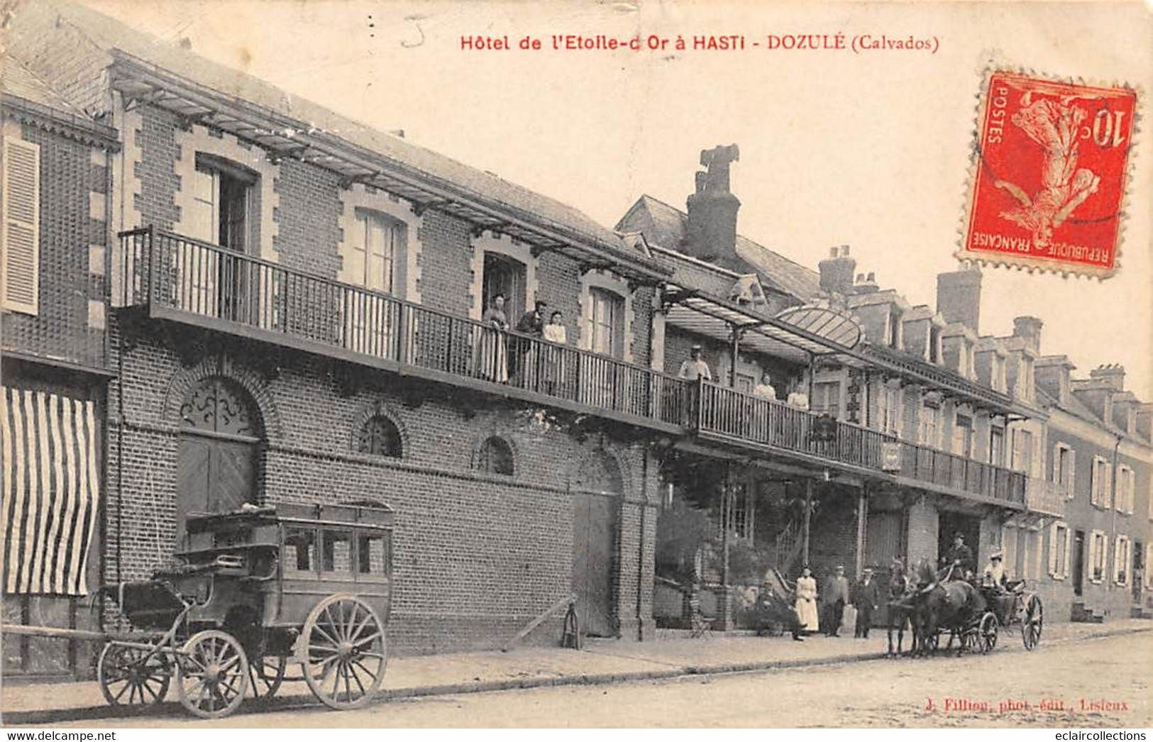 Dozulé          14           Hôtel De L'Etoile D'Or . Diligence Et Fiacre           (voir Scan) - Other & Unclassified