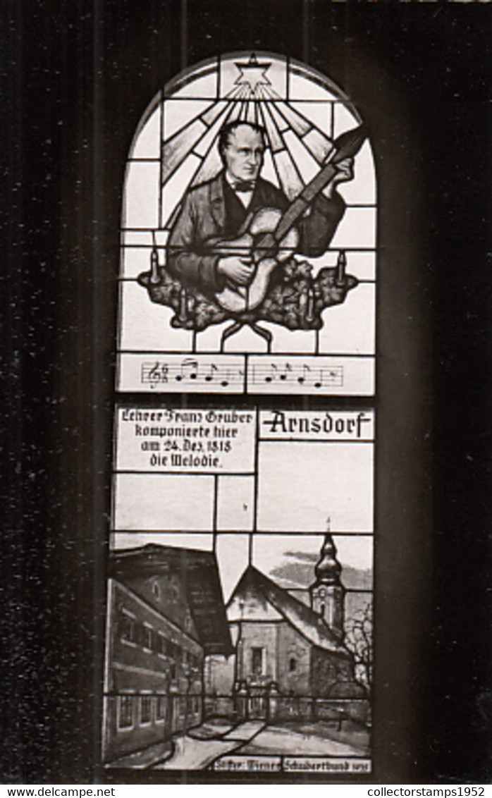 W3540- OBERNDORF BEI SALZBURG SILENT NIGHT CHAPEL, STAINED GLASS WINDOW - Oberndorf Bei Salzburg