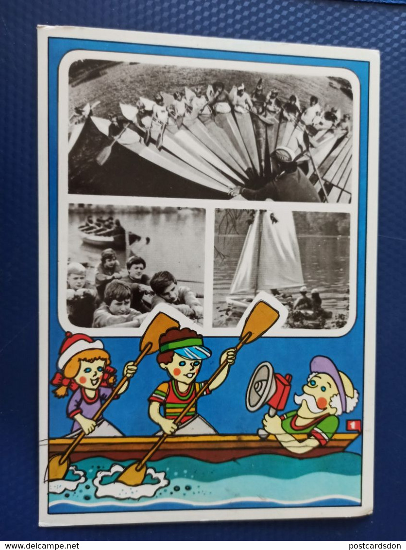 BE HEALTHY - Old Card -   USSR - Rowing -  1984  KAYAK - Aviron