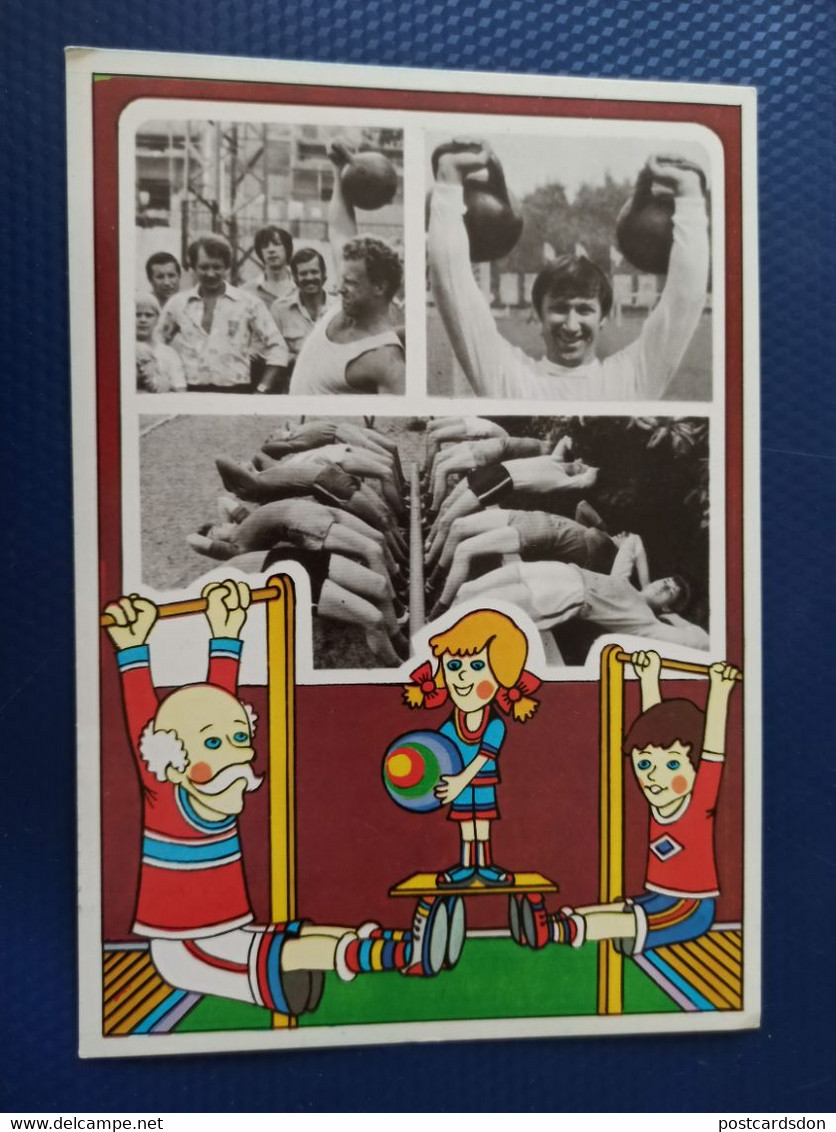 BE HEALTHY - Old Card -   USSR - Weightlifting-  1984 - Gewichtheben