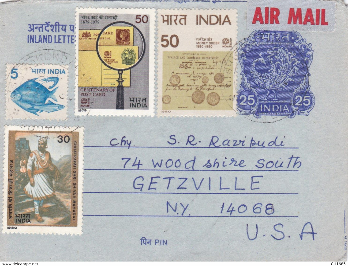 INDE : Inland Letter Avec Compléments Pour Les USA - Inland Letter Cards