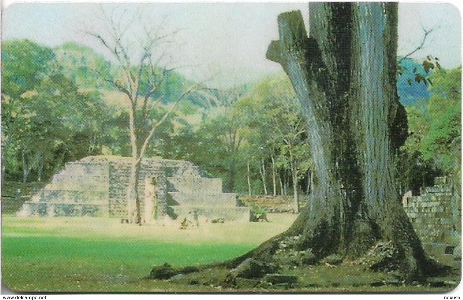 Honduras - Hondutel - Maya Temple, 1HONEPB (Cn. Dashed Ø), 250Units, Used - Honduras